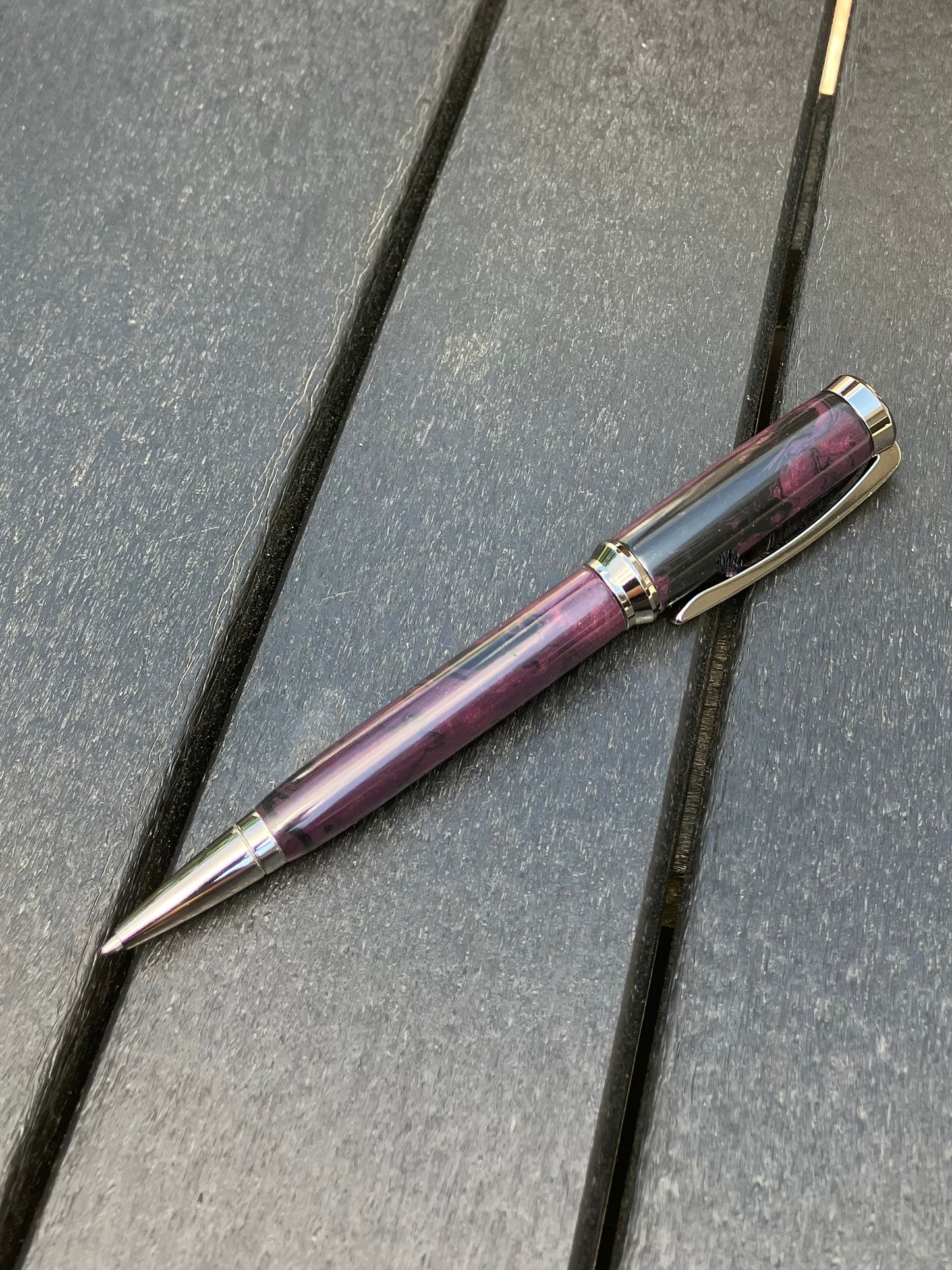 BP447 Black Burgundy - Handcrafted Ballpoint Pen