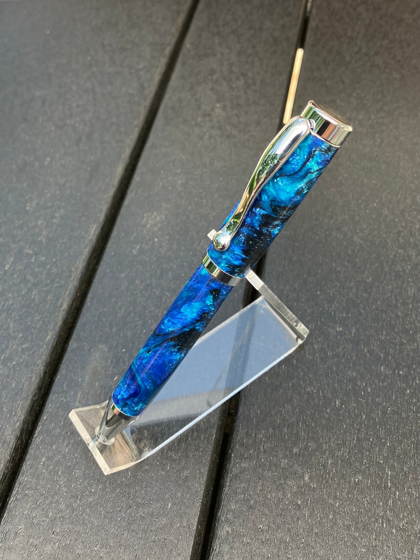 BP473-1022  Blues - Handcrafted Ballpoint Pen