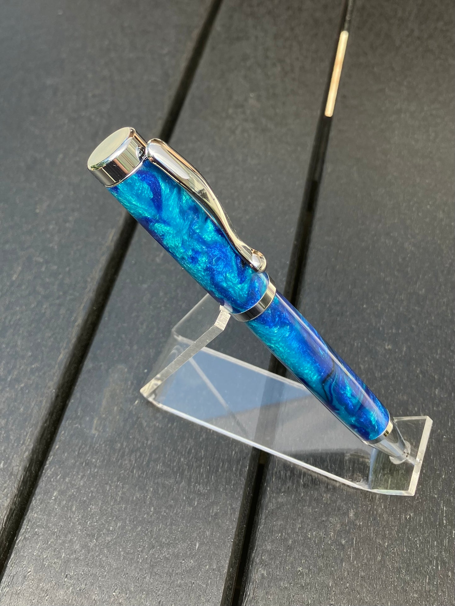 BP473-1022  Blues - Handcrafted Ballpoint Pen