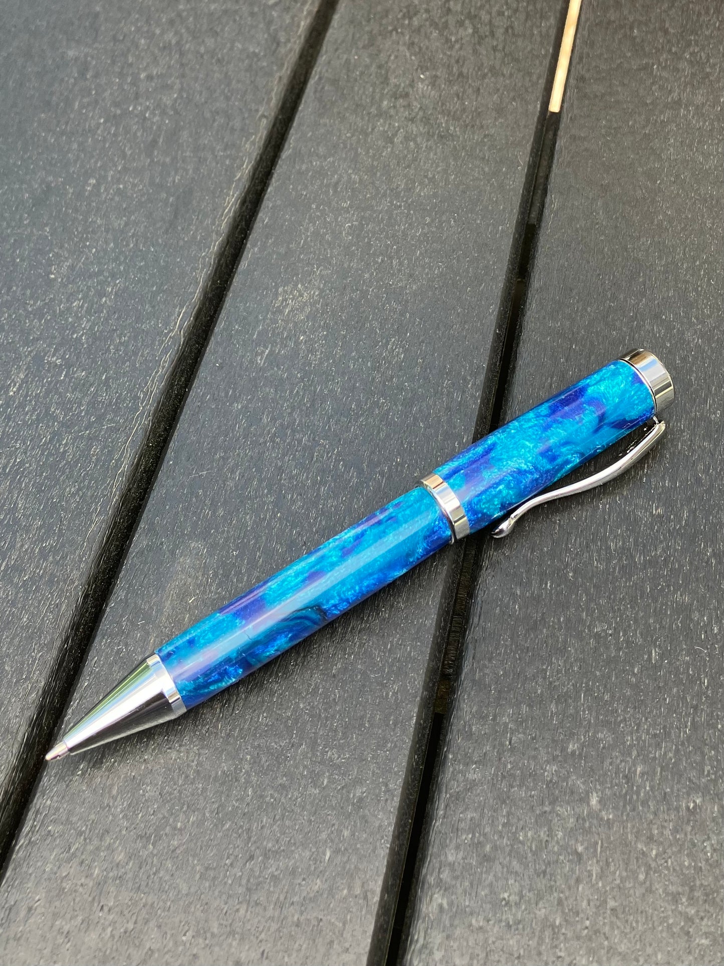 BP473-1022  Blues - Handcrafted Ballpoint Pen