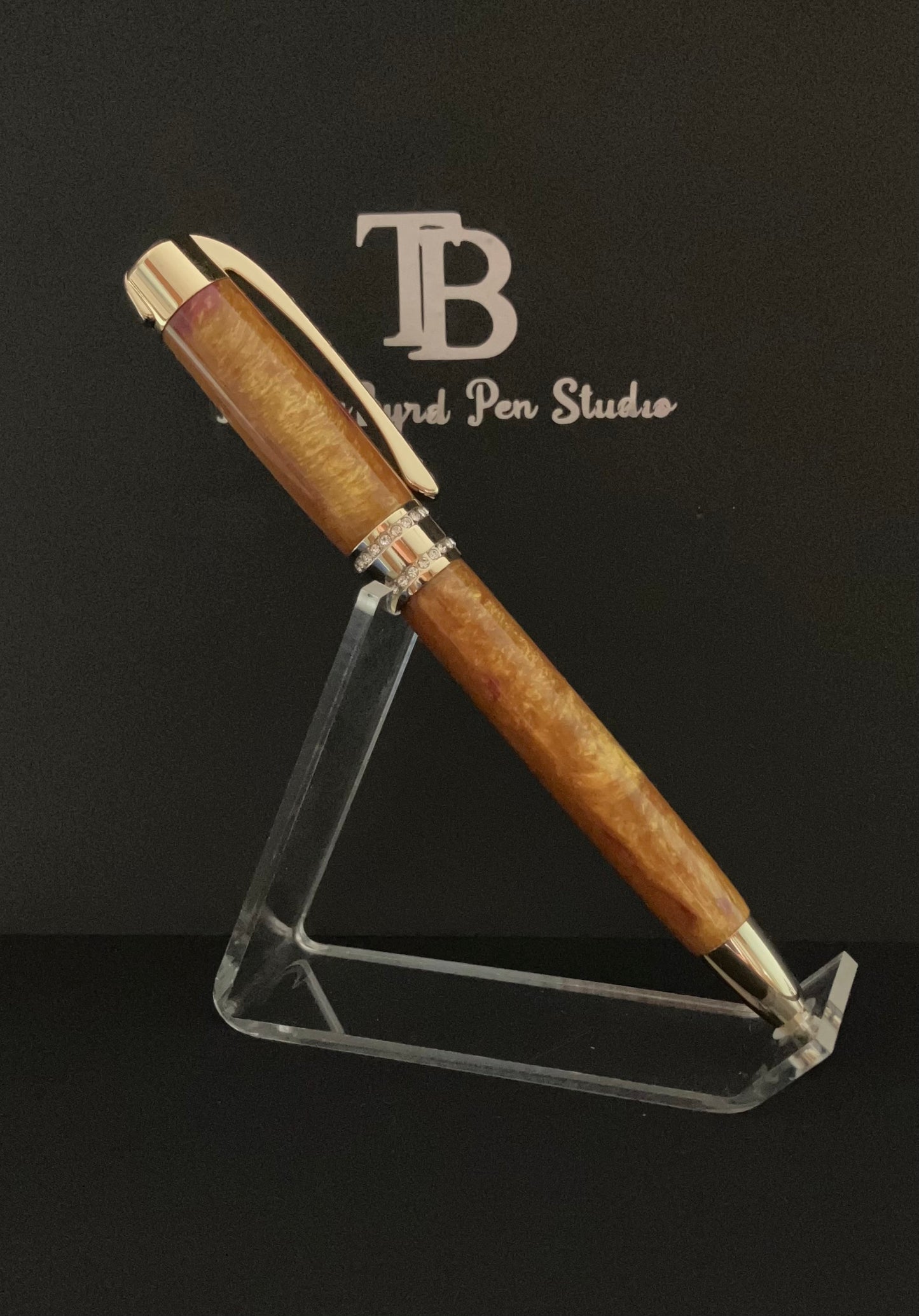 Gold Ballpoint with Swarovski Crystals