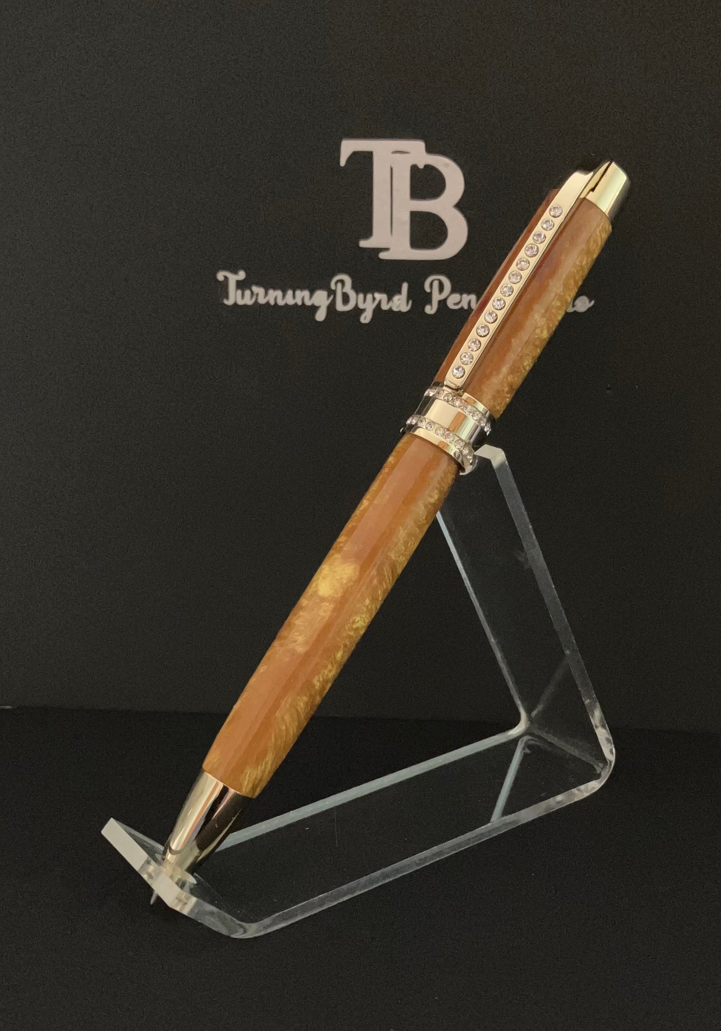 Gold Ballpoint with Swarovski Crystals