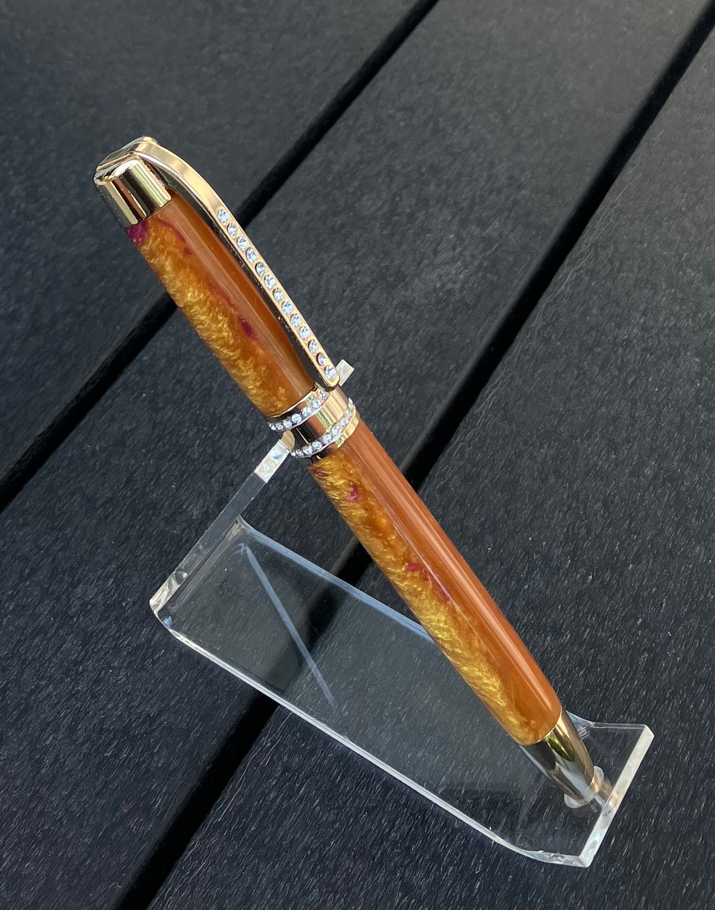 BP512-0523 Swarovski Gold - Handcrafted Ballpoint Pen