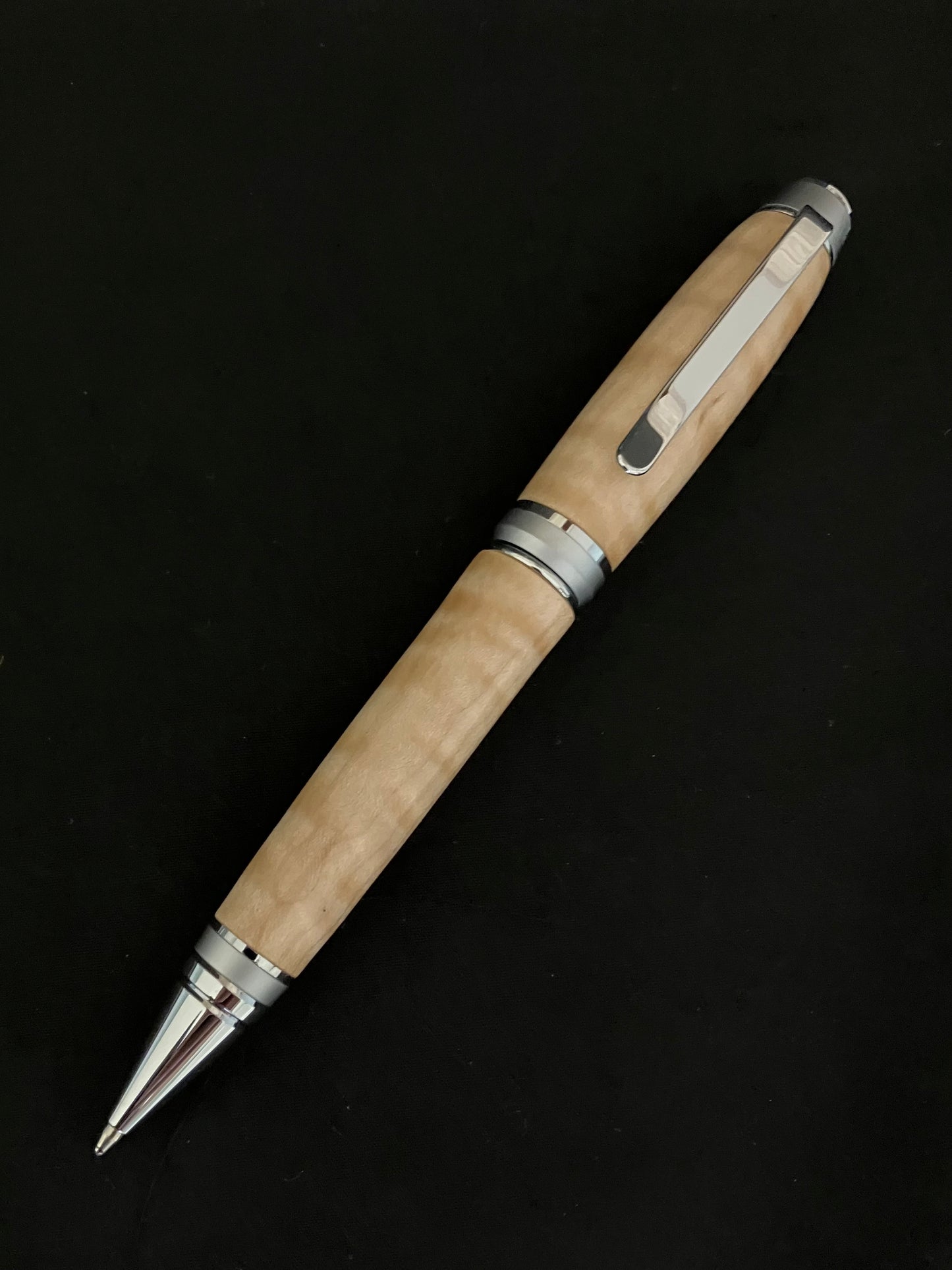 BP531-0923 Curly Maple - Handcrafted Ballpoint Pen