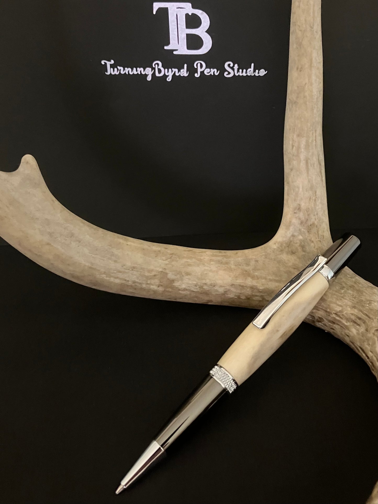 BP533-1023 Whitetail Antler - Handcrafted Ballpoint Pen