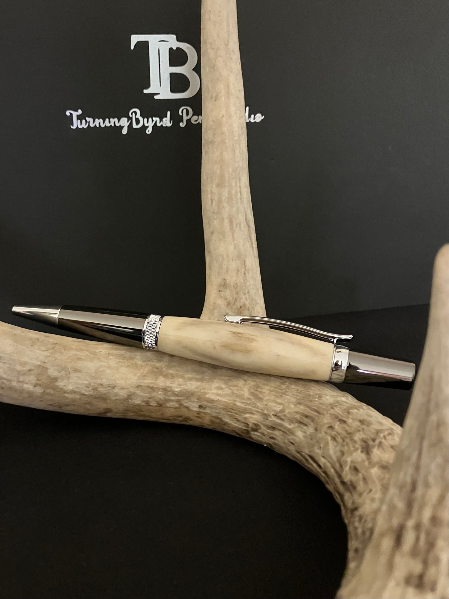 BP533-1023 Whitetail Antler - Handcrafted Ballpoint Pen