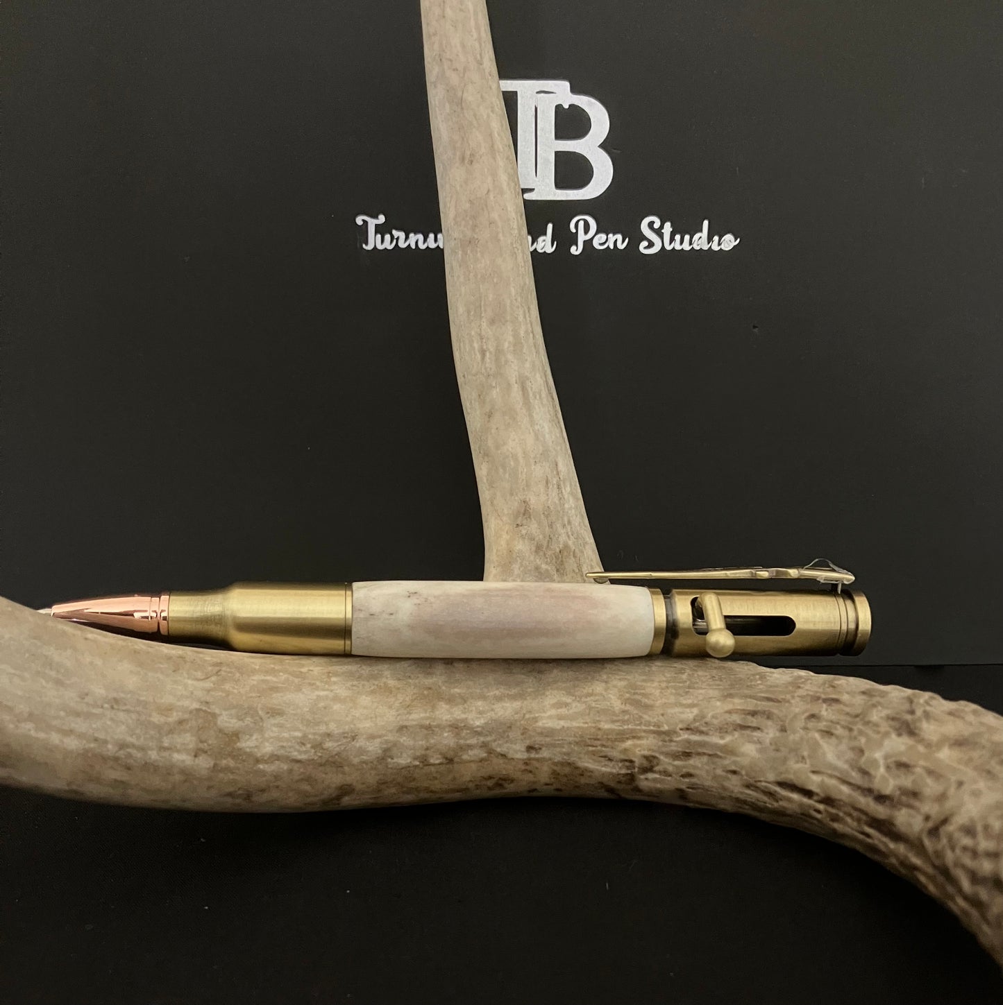 BP536-1023 Whitetail Antler - Handcrafted Ballpoint Pen