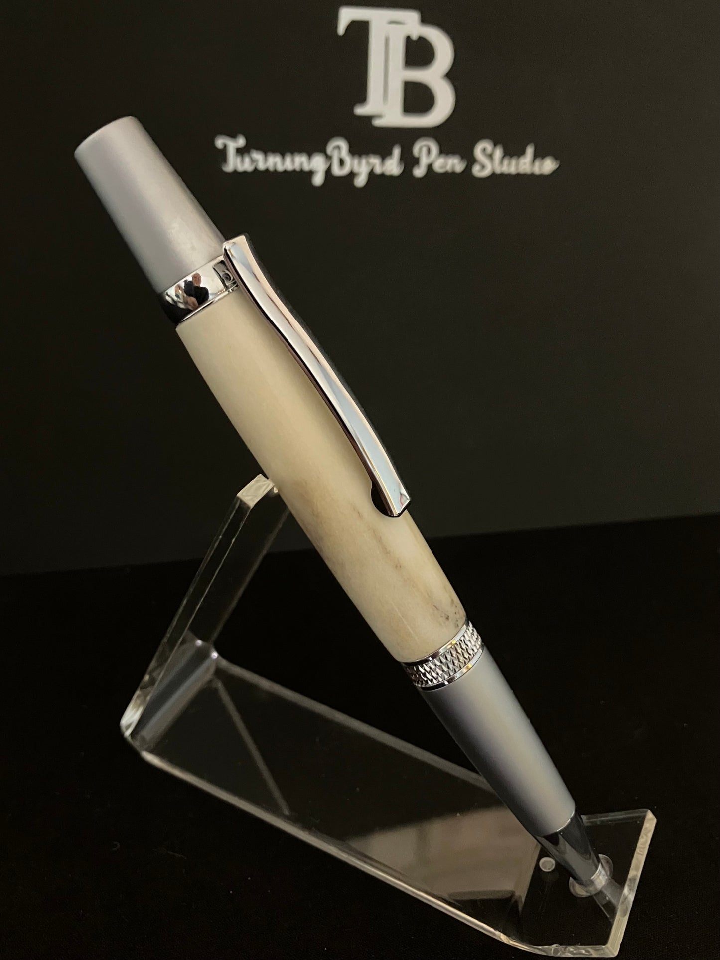 BP546-0124 Whitetail Antler - Handcrafted Ballpoint Pen