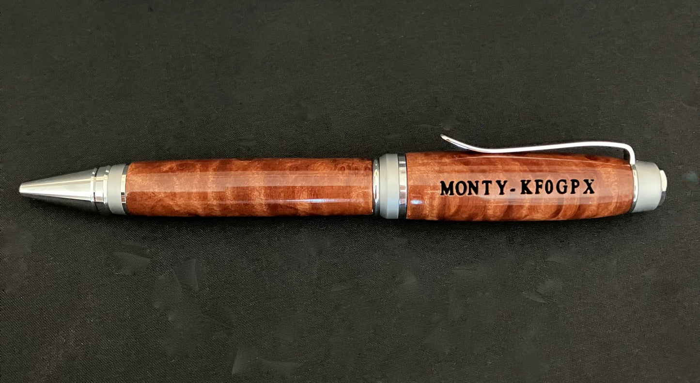 BP550-0124 Redwood Burl - Handcrafted Ballpoint Pen