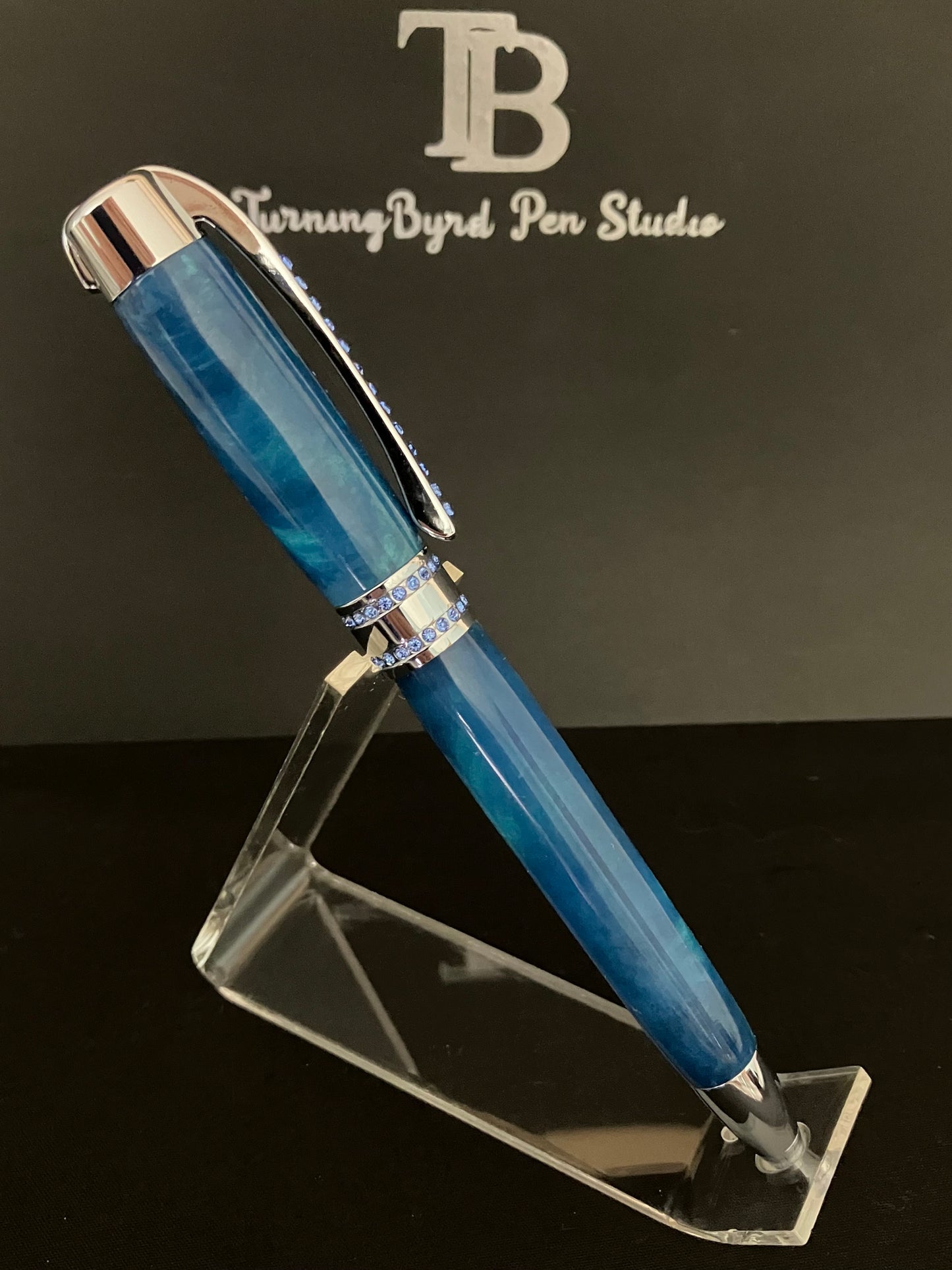 BP557-0524 Caribbean Waters - Handcrafted Ballpoint Pen