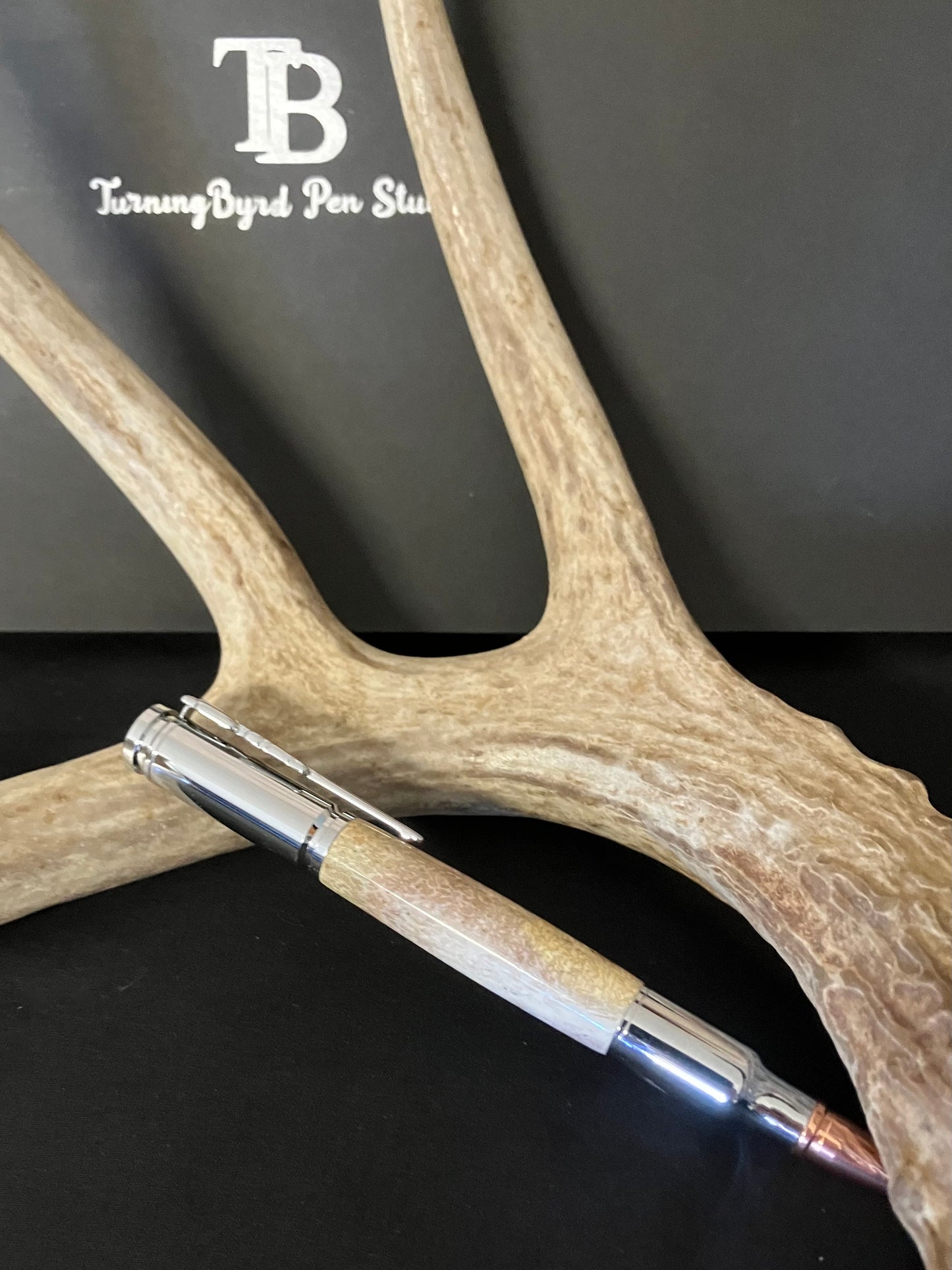 BP585-1124 Whitetail Antler - Handcrafted Ballpoint Pen