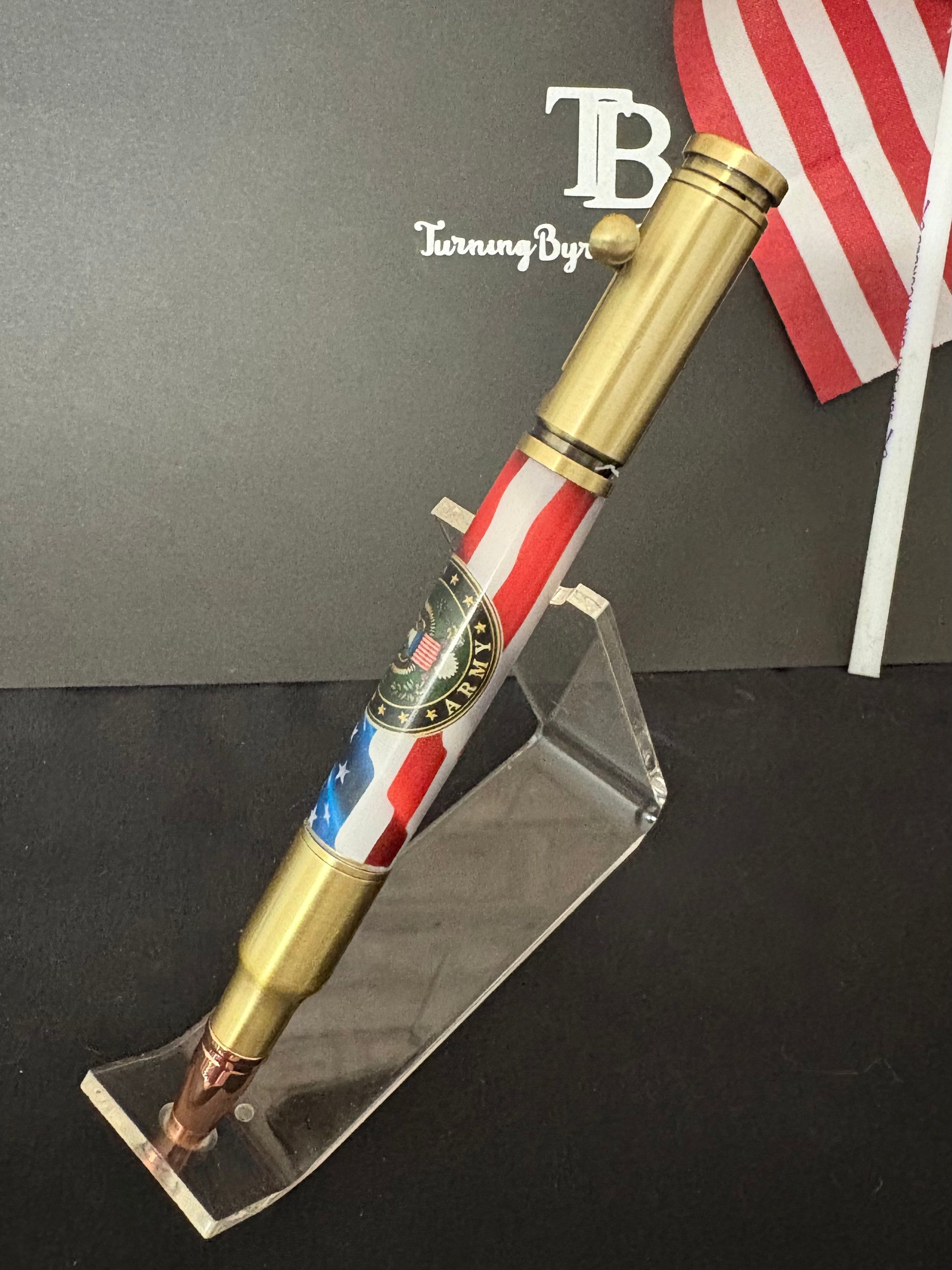 US Army with Flag- Handcrafted Ballpoint Pen