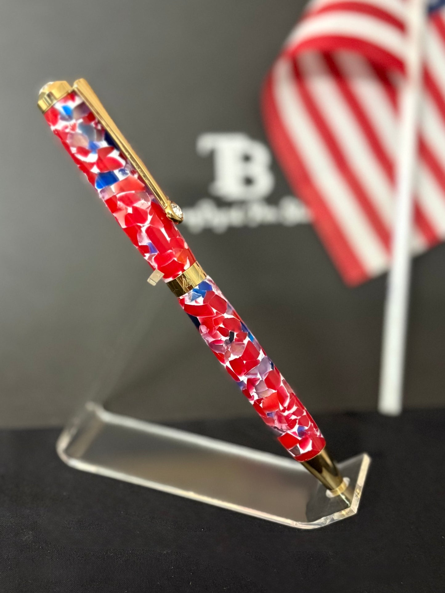Patriotic Mosaic - Handcrafted Ballpoint Pen
