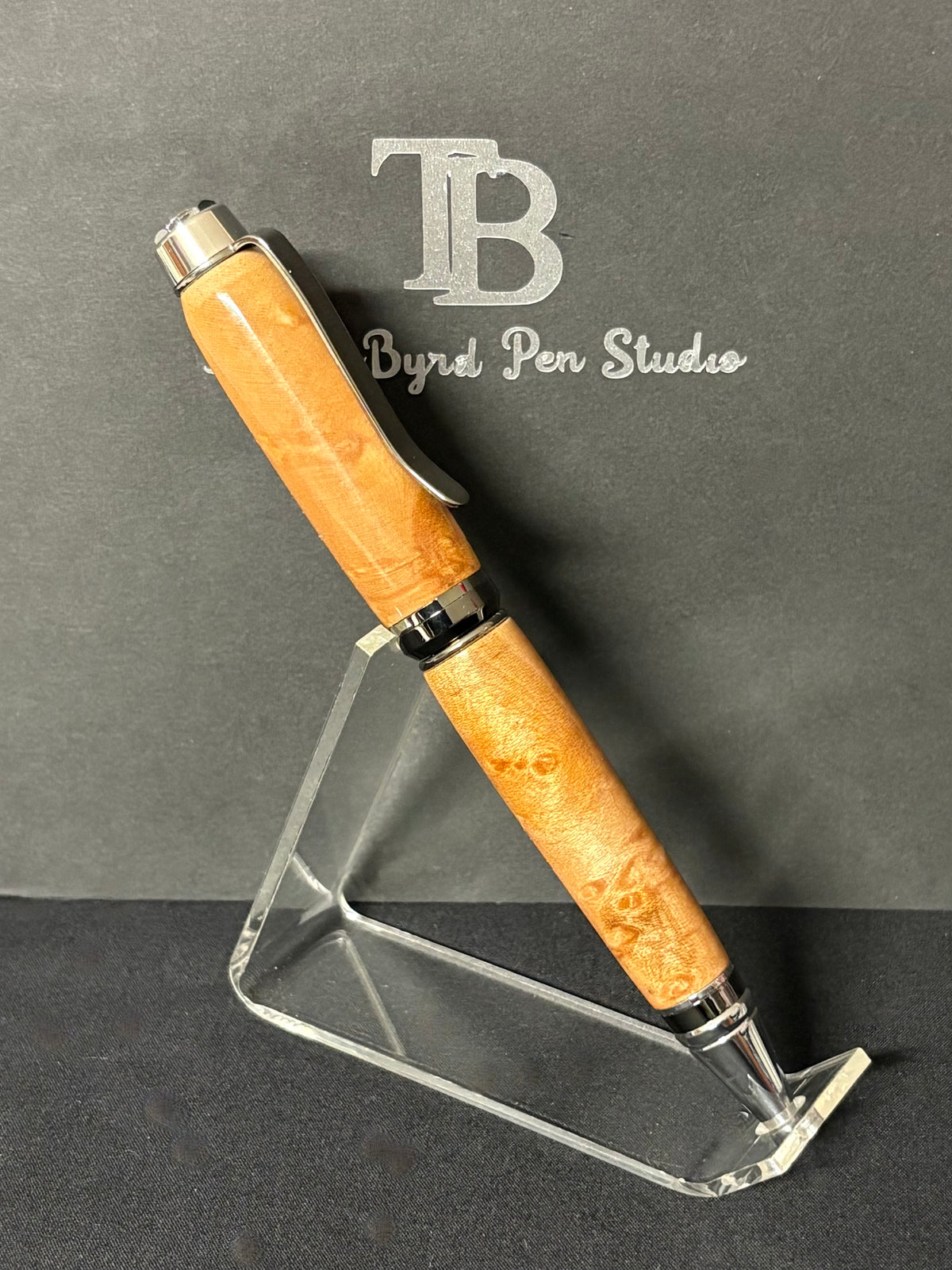 Birdseye Maple- Handcrafted Ballpoint Pen