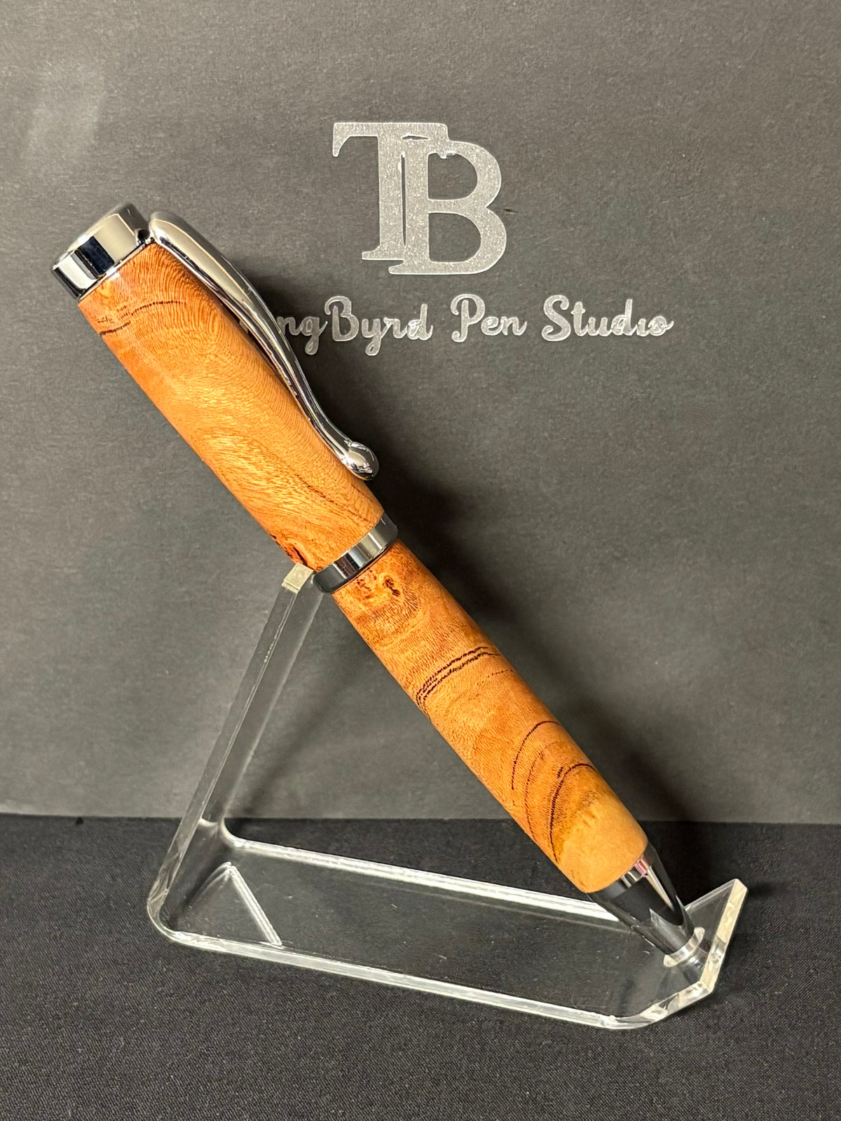 Cherry Burl - Handcrafted Ballpoint Pen