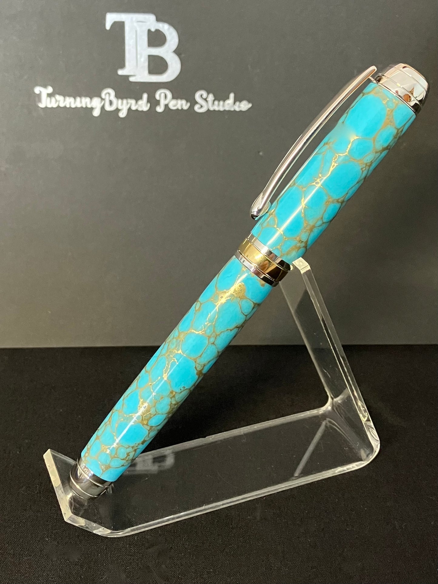 Gold Web Turquoise - Handcrafted Fountain Pen