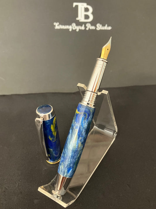 FP181-0824 Starry Night - Handcrafted Fountain Pen