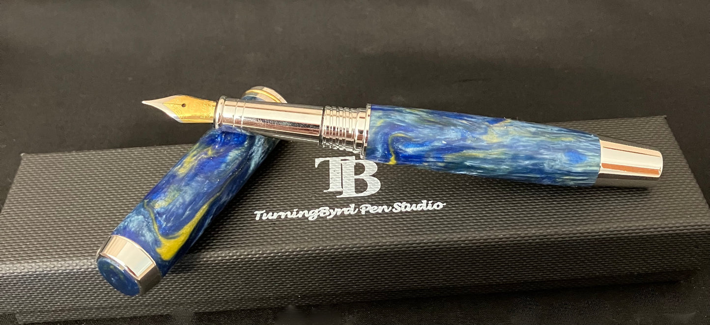 FP181-0824 Starry Night - Handcrafted Fountain Pen