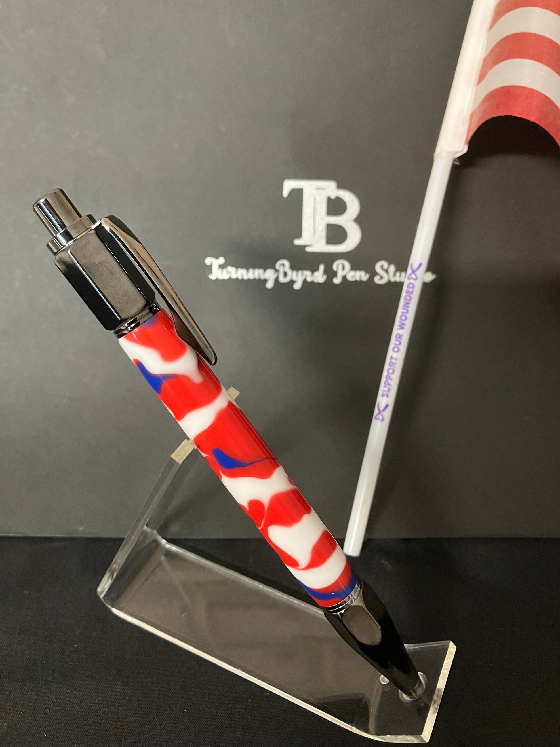 Patriotic Camo Handcrafted Ballpoint Pen