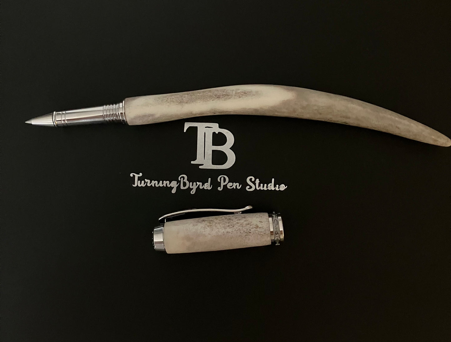 RB492-0923 Whitetail Antler - Handcrafted Rollerball  Pen