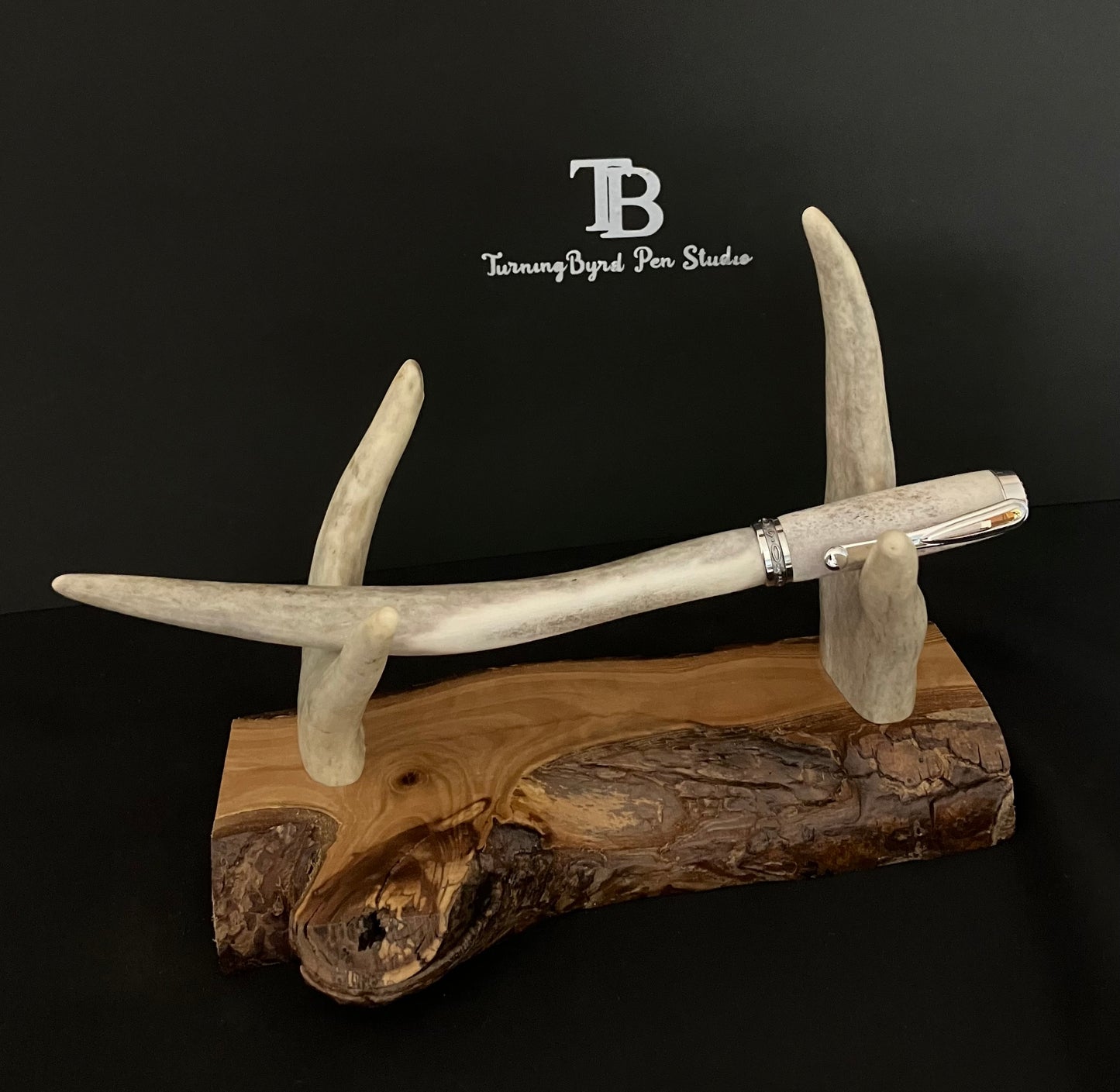 RB492-0923 Whitetail Antler - Handcrafted Rollerball  Pen