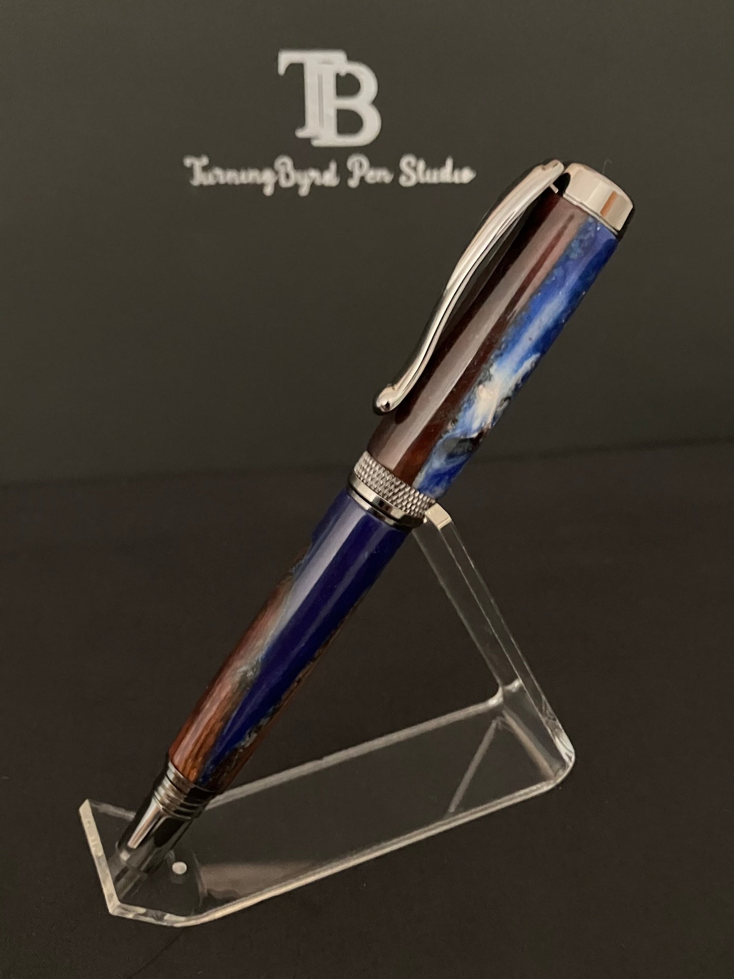 Stormy Seas - Handcrafted Rollerball Pen