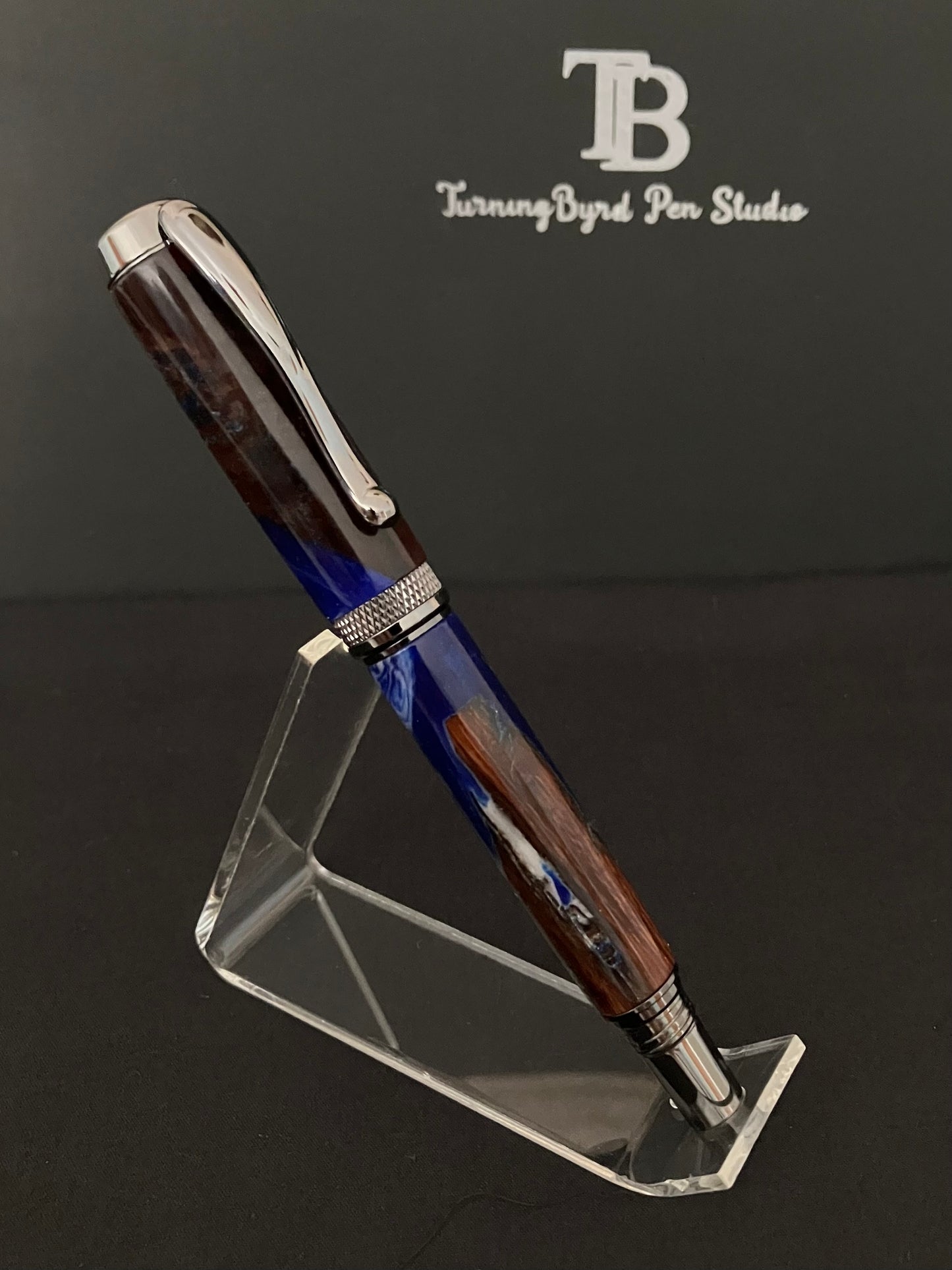 Stormy Seas - Handcrafted Rollerball Pen