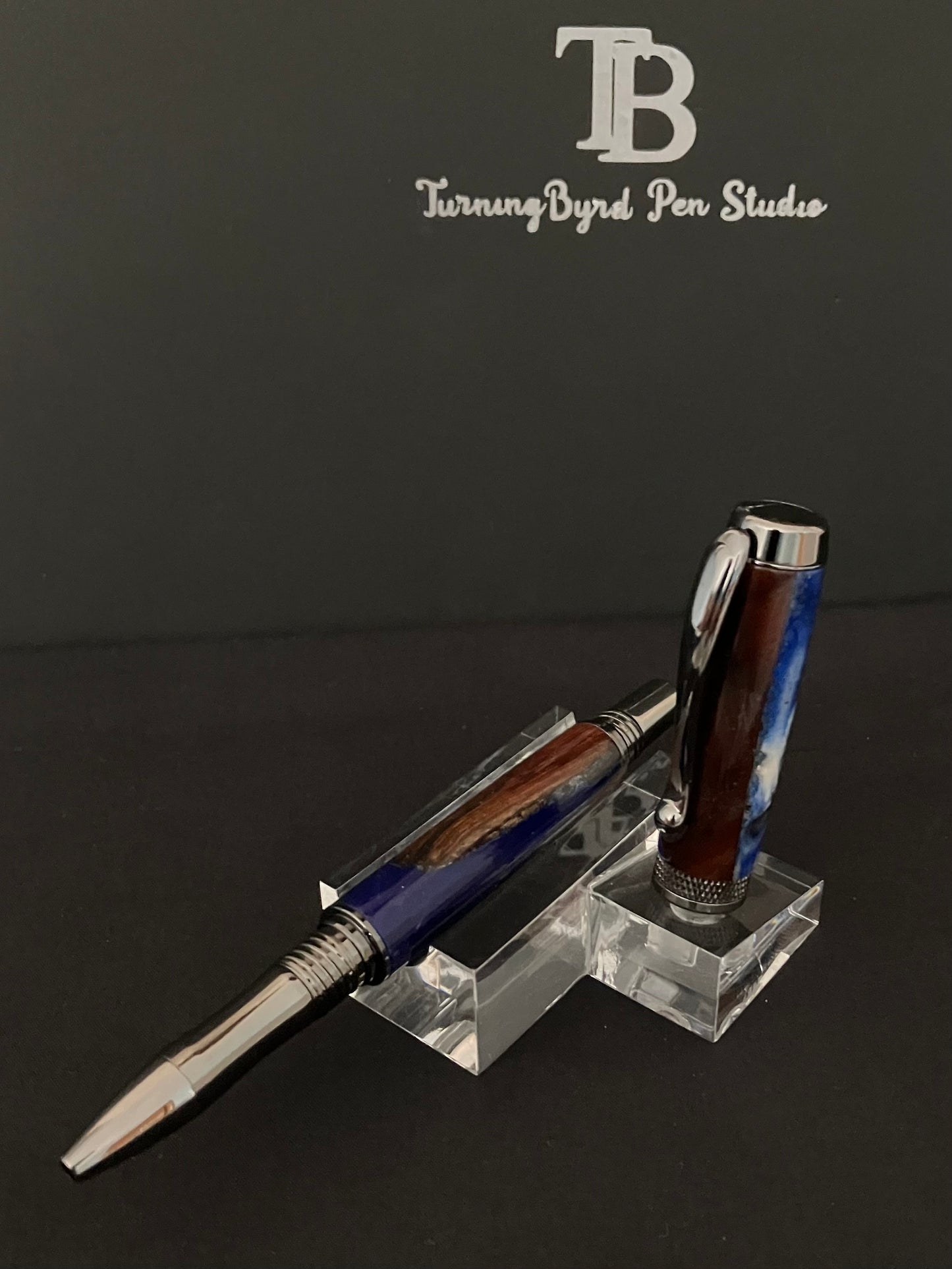 Stormy Seas - Handcrafted Rollerball Pen