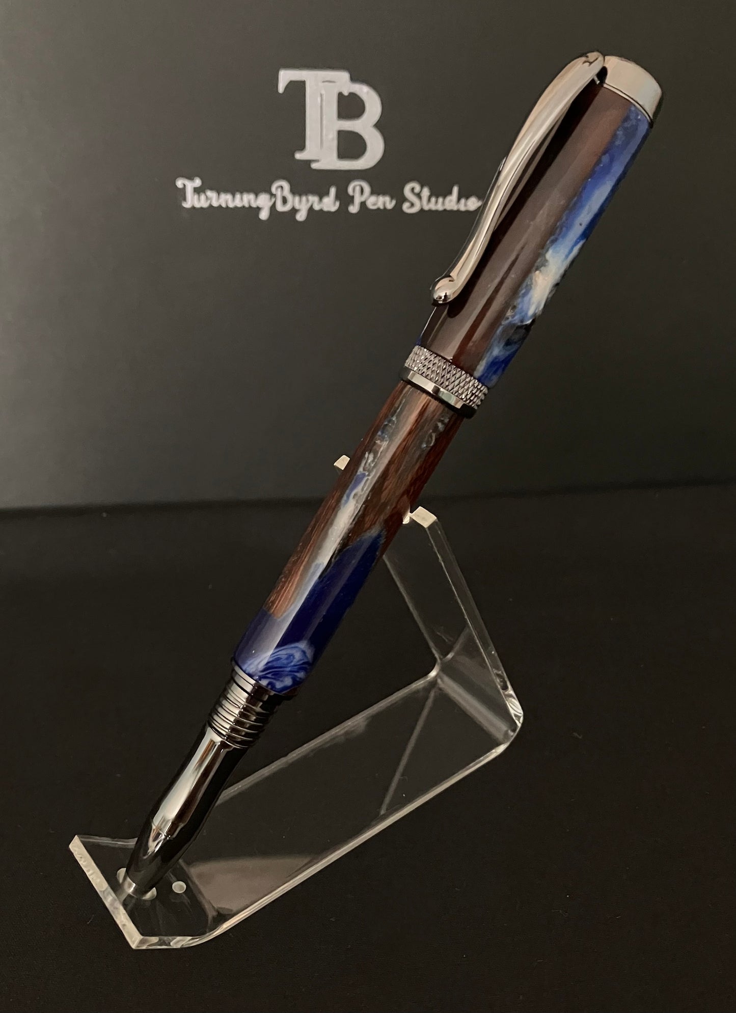 Stormy Seas - Handcrafted Rollerball Pen