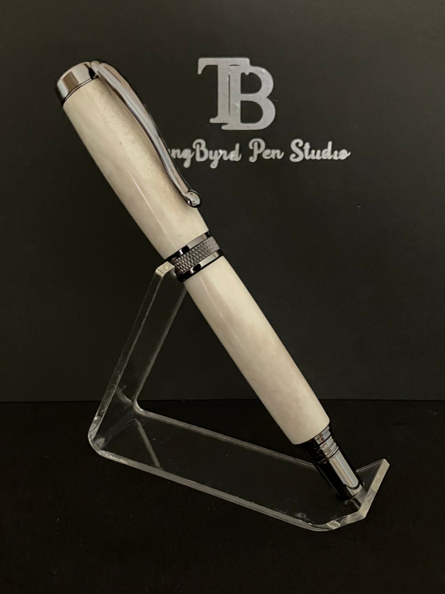 RB501-1023  Whitetail Antler - Handcrafted  RollerBall Pen