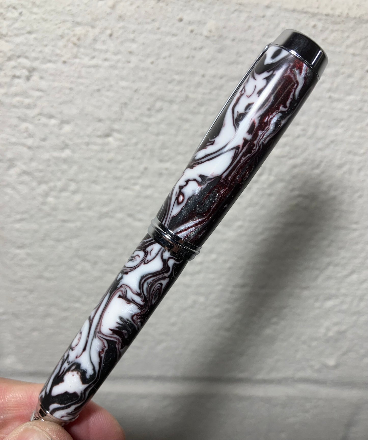 Deep Purple Swirls - Handcrafted Rollerball Pen