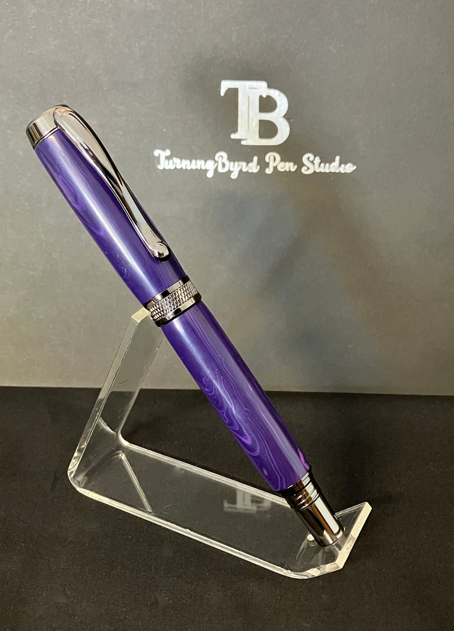 RB507-0124 Charoite - Handcrafted Rollerball Pen