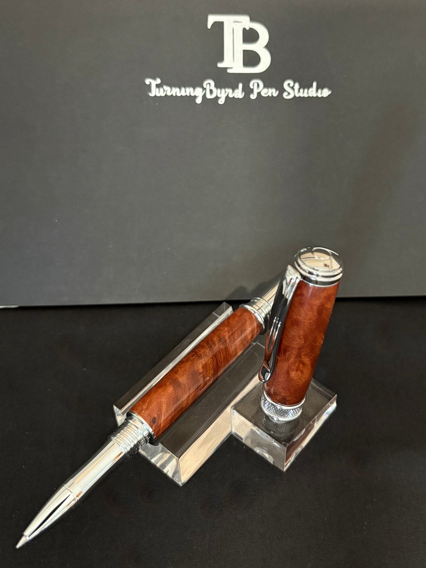 Honduran Rosewood Burl - Handcrafted Rollerball Pen