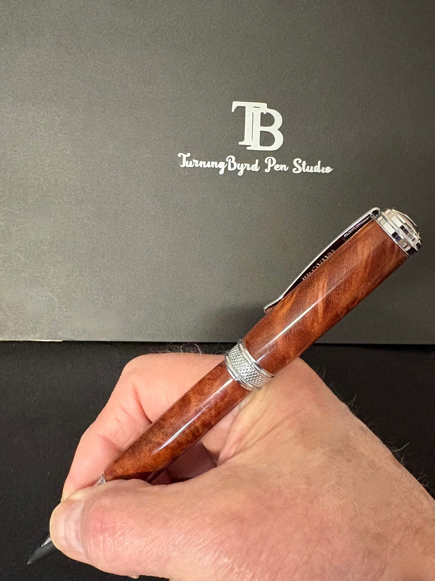 Amboyna Burl - Handcrafted Rollerball Pen