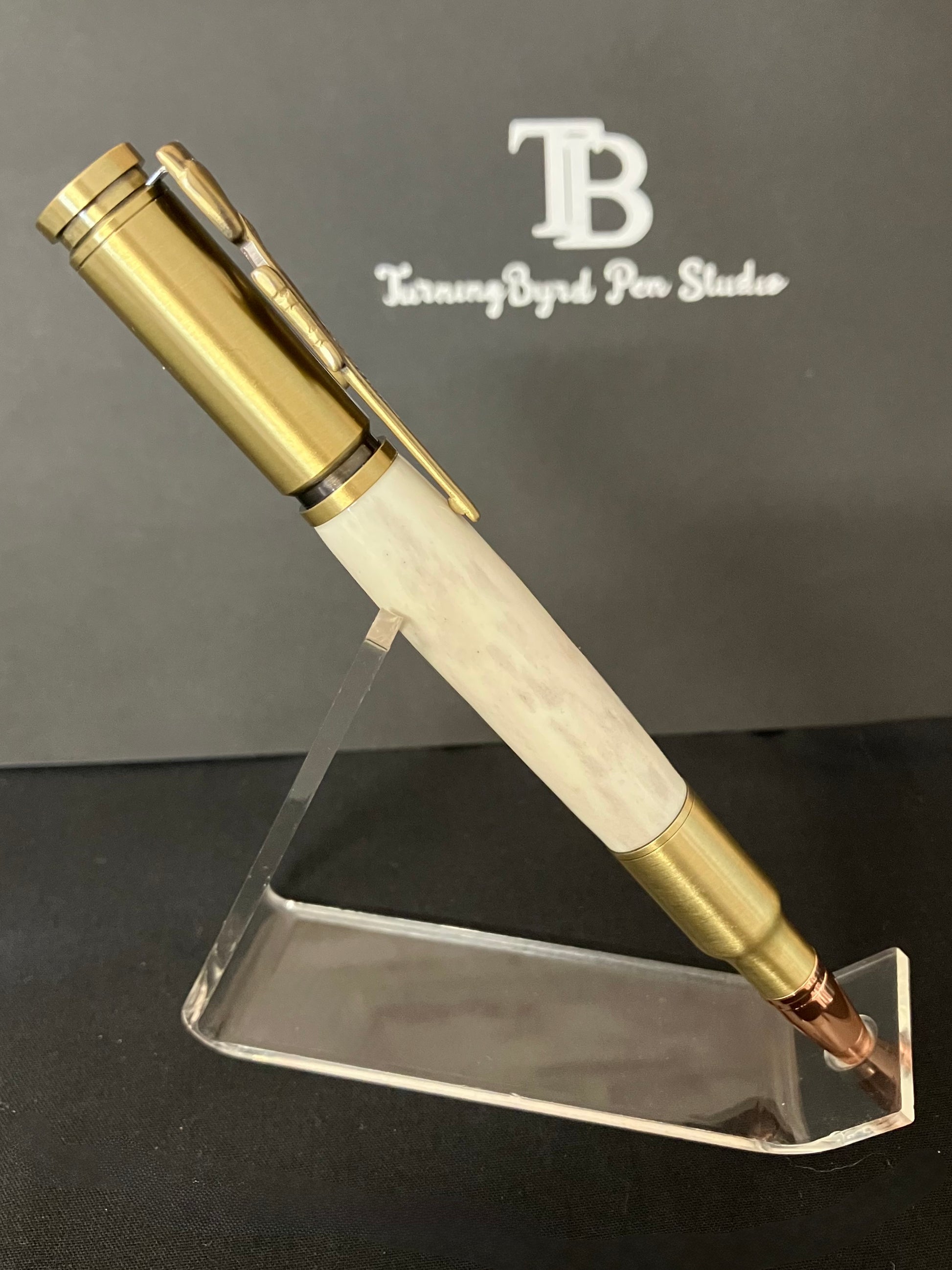 Red Stag Antler — Handcrafted Ballpoint Pen