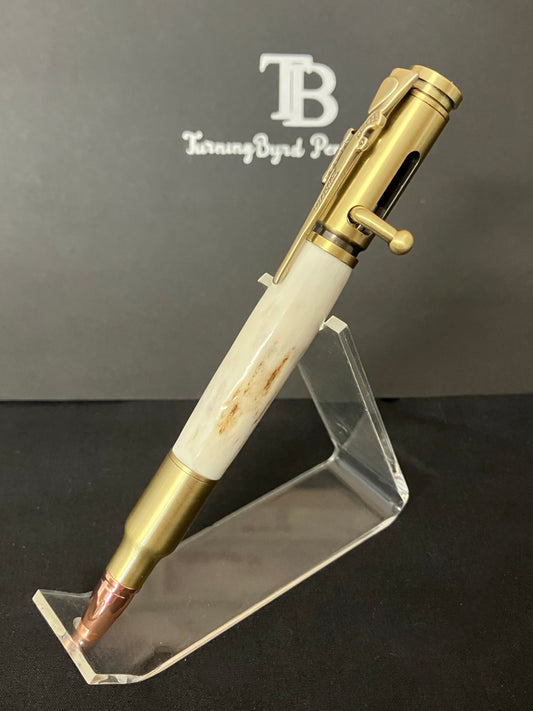 Red Stag Antler — Handcrafted Ballpoint Pen