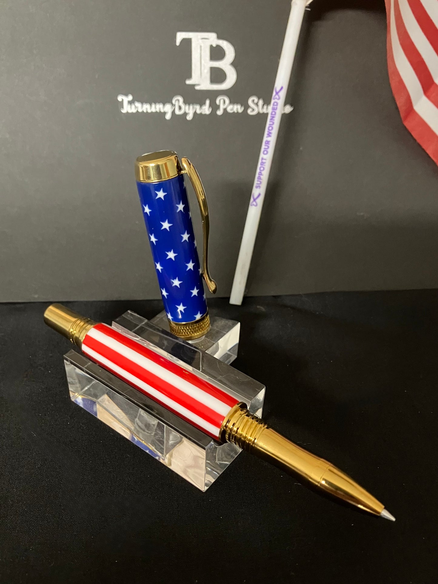 Stars & Stripes Handcrafted Rollerball Pen