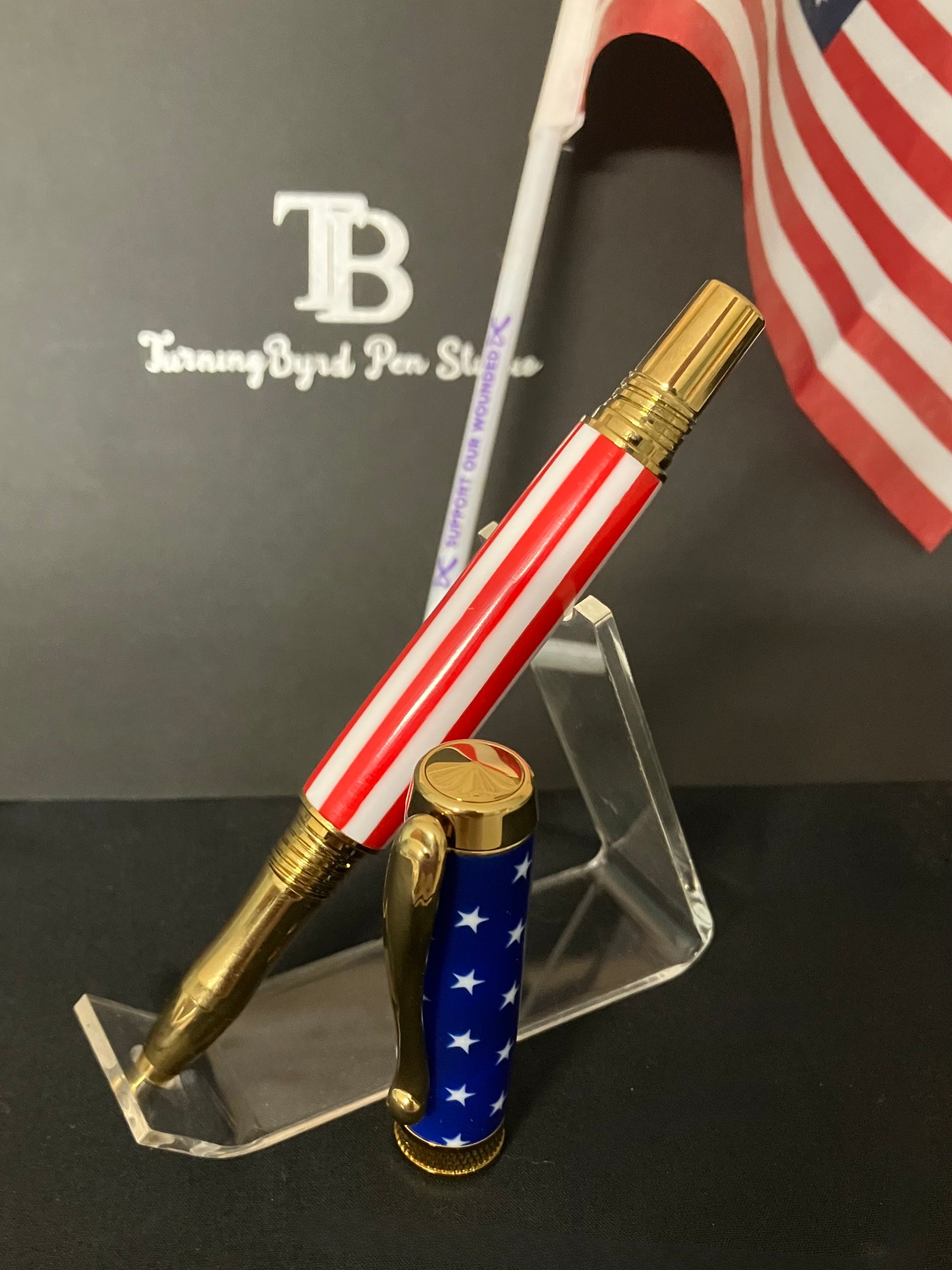 Stars & Stripes Handcrafted Rollerball Pen