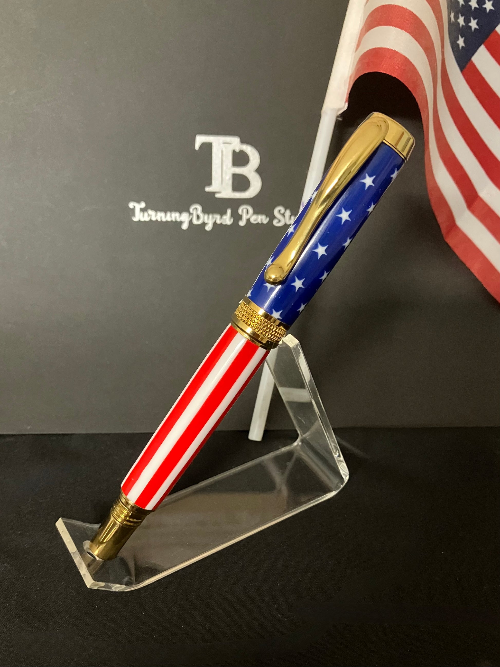 Stars & Stripes Handcrafted Rollerball Pen