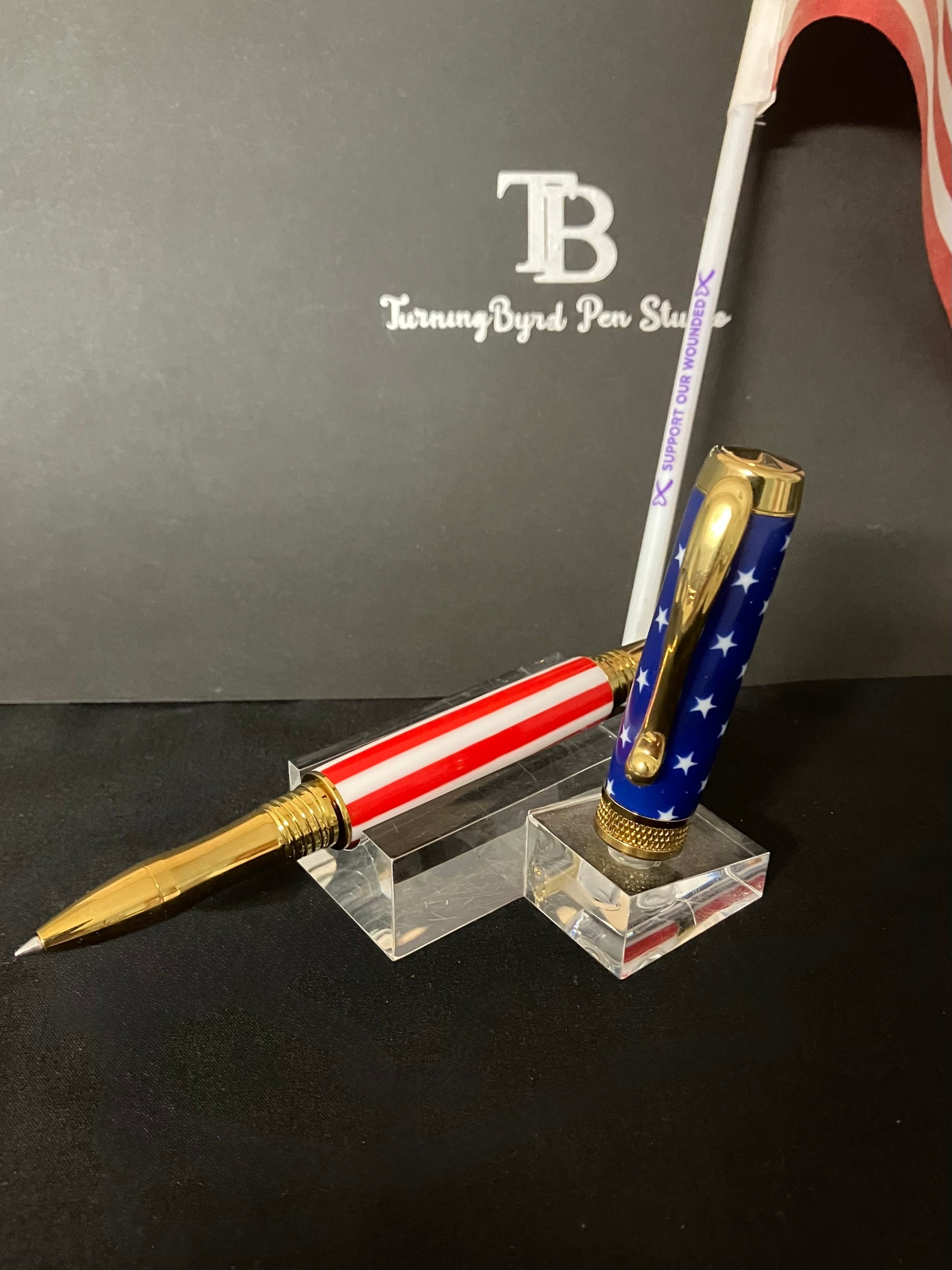 Stars & Stripes Handcrafted Rollerball Pen