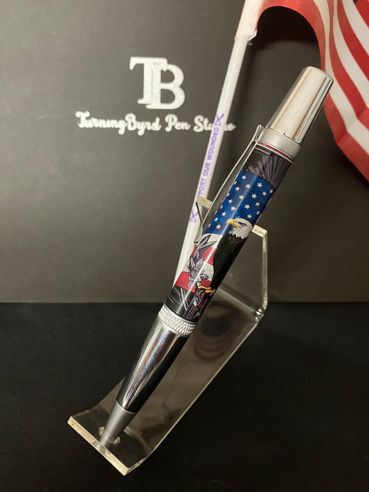 USA Flag and Eagle Handcrafted Ballpoint Pen