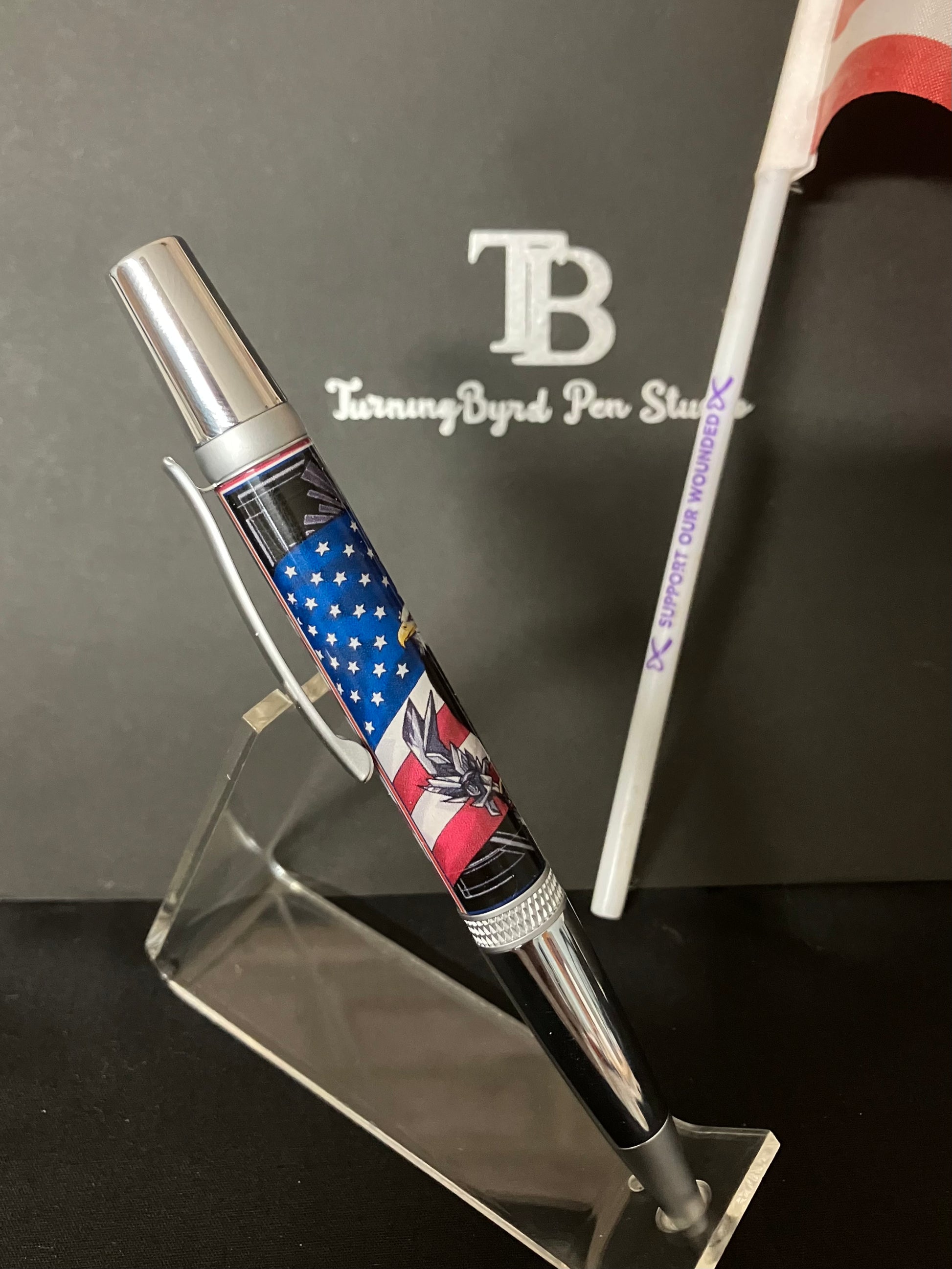USA Flag and Eagle Handcrafted Ballpoint Pen