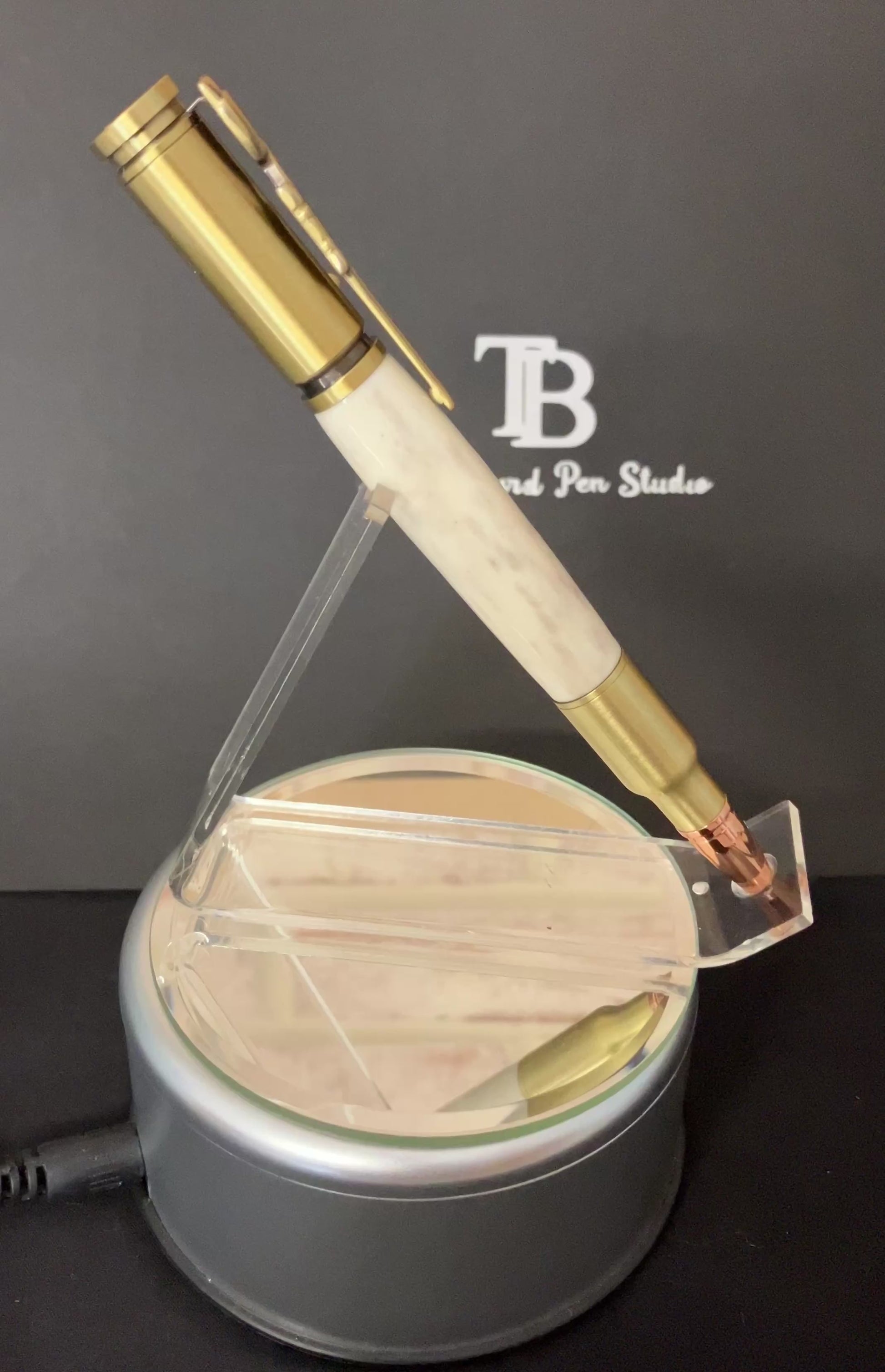 Red Stag Antler — Handcrafted Ballpoint Pen