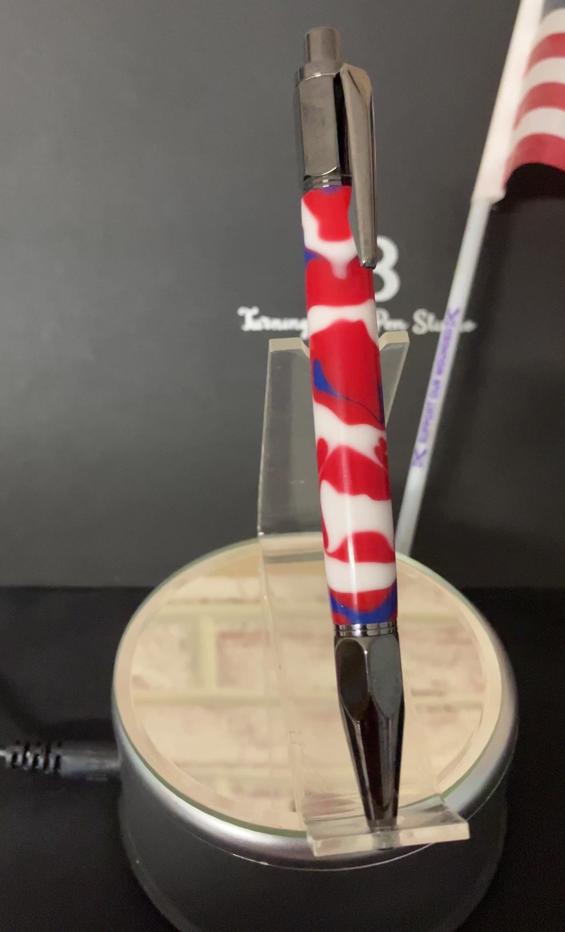 Patriotic Camo Handcrafted Ballpoint Pen