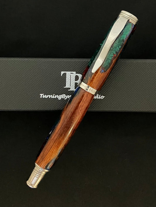 RB444-0722  Stormy Weather - Handcrafted Rollerball Pen