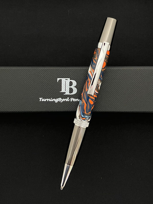 Twist ballpoint pen with Utica College Colors!