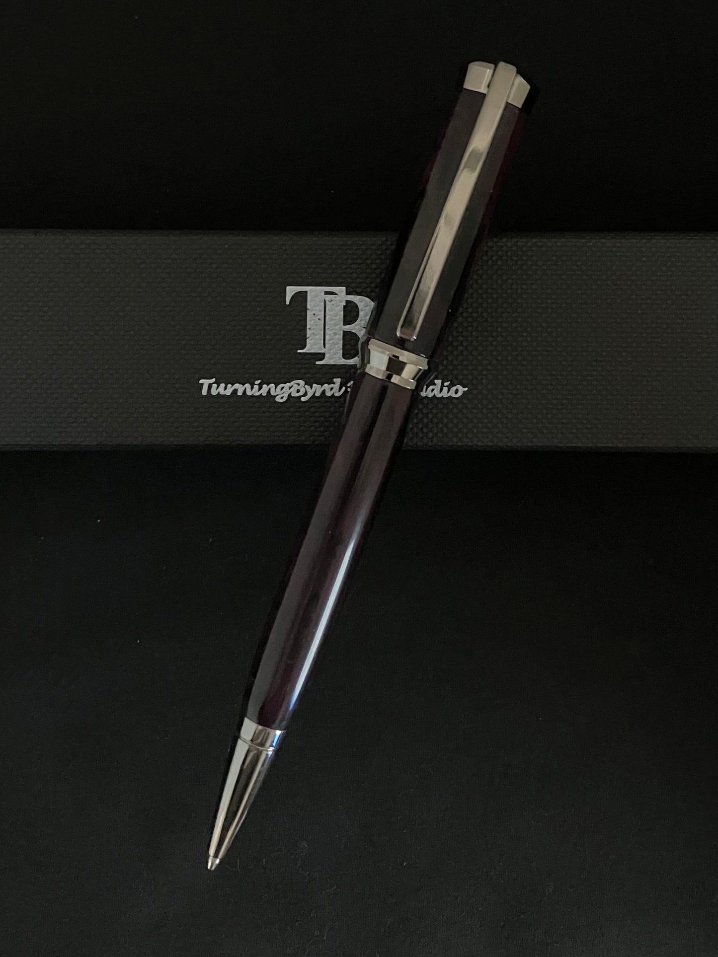 BP447 Black Burgundy - Handcrafted Ballpoint Pen