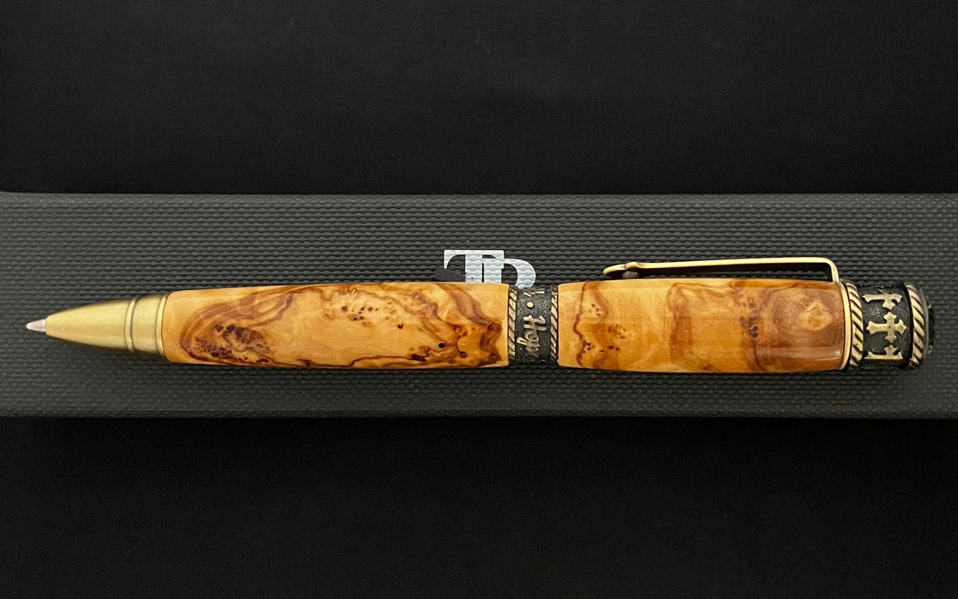 Antique brass- faith, hope, & Love. Twist Ballpoint.