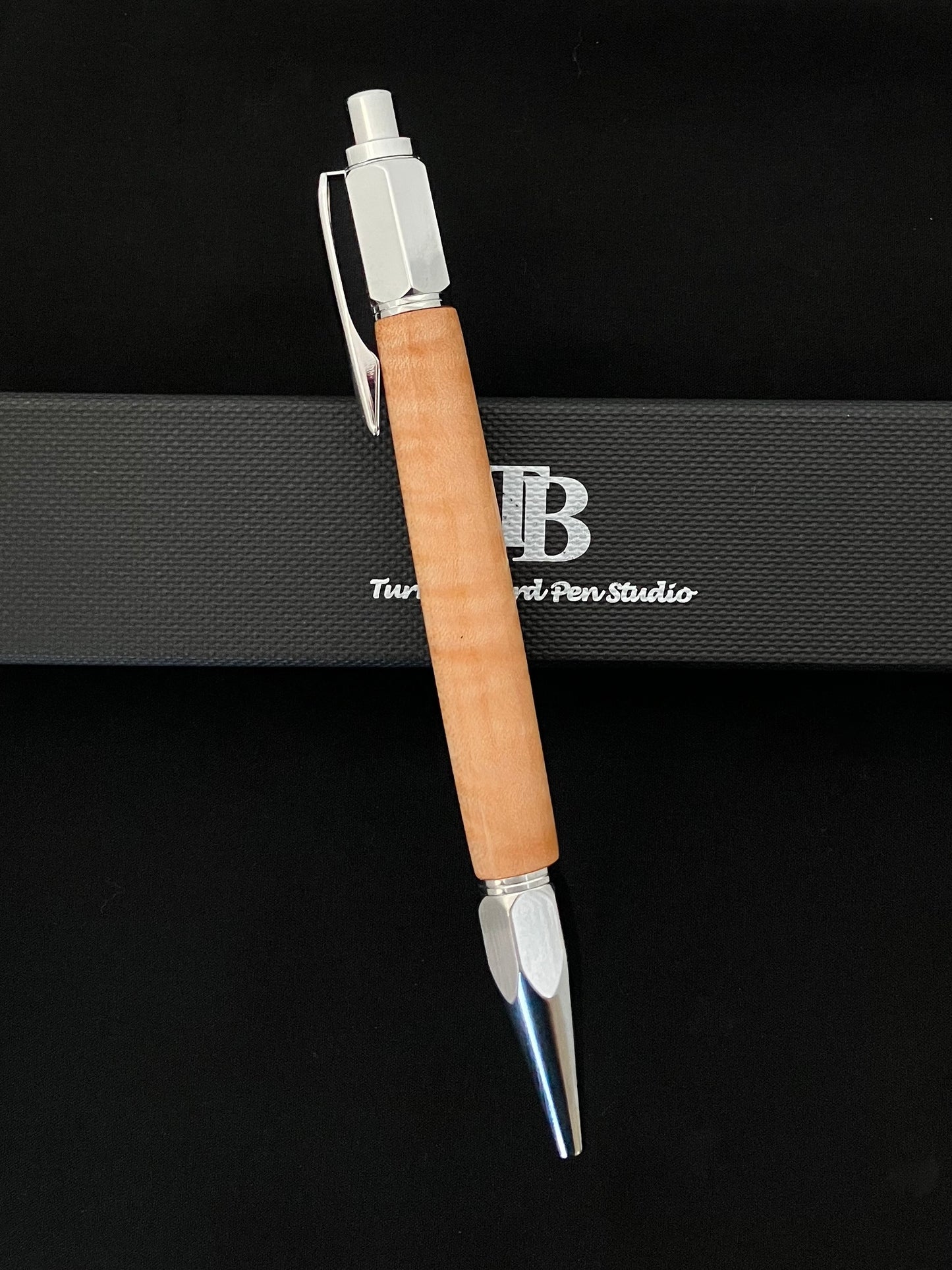 Curley Maple click ballpoint pen