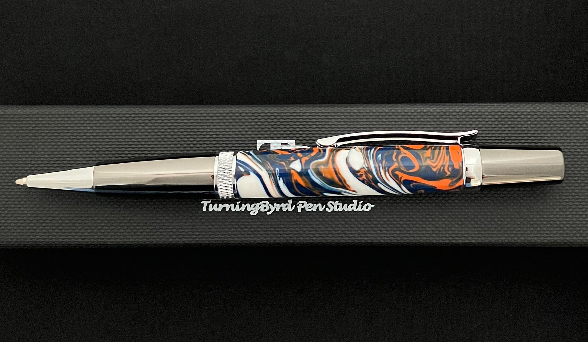 Twist ballpoint pen with Utica College Colors!